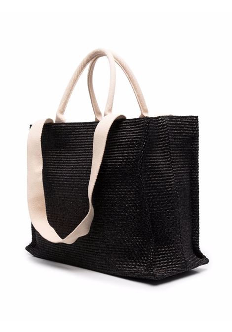 rafia tote bag woman black MARNI | SHMQ0034U1 P3860Z1Q44
